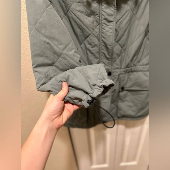 Bernardo Nordstrom Eco-Minded Women’s Hooded Full Zip Quilted Puffer Sage, S - Picture 8 of 14